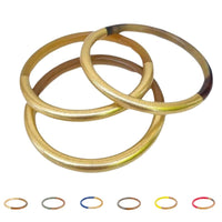Bracelet jonc en corne bicolore - Laqué doré & fait main – Hersée Hersée Hersée Paris 9