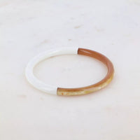 Bracelet Jonc corne naturelle bicolore artisanal - Hersée Hersée Hersée Paris 9