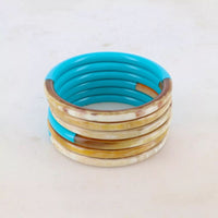 Bracelet Jonc corne naturelle bicolore artisanal - Hersée Hersée Hersée Paris 9