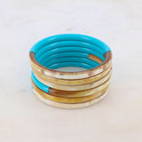 Bracelet Jonc corne naturelle bicolore artisanal - Hersée Hersée Hersée Paris 9