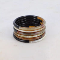 Bracelet Jonc corne naturelle bicolore artisanal - Hersée Hersée Hersée Paris 9