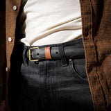 Ceinture en pneu de vélo Tubeless upcyclée noire et châtaigne - La Vie est Belt La vie est belt Hersée Paris 9