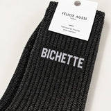 Chaussettes femme à message pailletées - Félicie Aussi Félicie Aussi Hersée Paris 9