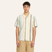 Chemise manches courtes col cubain rayée coton bio - Revolution Revolution Hersée Paris 9