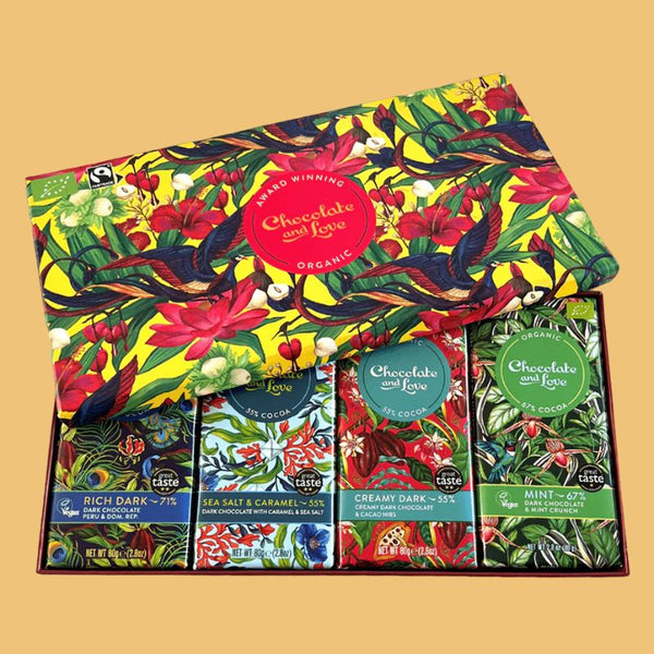 Coffret 4 tablettes Chocolat Noisette Bio - Chocolate & Love Chocolate & Love Hersée Paris 9