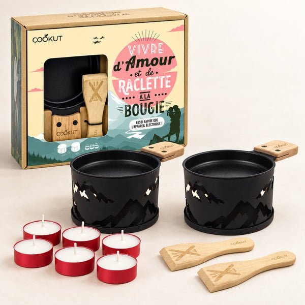 Coffret raclette à la bougie Lumi 2 personnes Montagne Noir - Cookut Cookut Hersée Paris 9