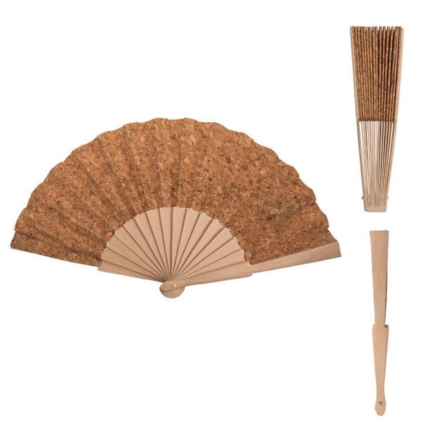 Éventail en bois naturel et liège 23 cm Hersée Hersée Paris 9