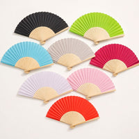 Éventail pliant en bambou et tissu coloré 21 cm Hersée Hersée Paris 9