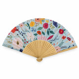 Éventail pliant fleuri en bambou et tissu 21 cm Hersée Hersée Paris 9