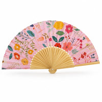 Éventail pliant fleuri en bambou et tissu 21 cm Hersée Hersée Paris 9
