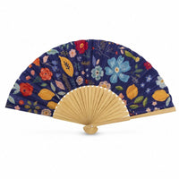 Éventail pliant fleuri en bambou et tissu 21 cm Hersée Hersée Paris 9