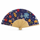 Éventail pliant fleuri en bambou et tissu 21 cm Hersée Hersée Paris 9