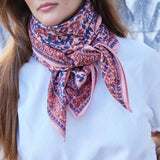Foulard carré 100×100 grand format en coton imprimé - Bonheur du Jour Paris Bonheur du Jour Paris Hersée Paris 9