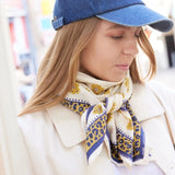 Foulard carré 100×100 grand format en coton imprimé - Bonheur du Jour Paris Bonheur du Jour Paris Hersée Paris 9