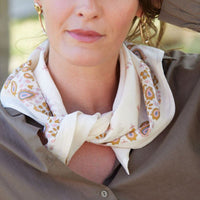 Foulard carré 60×60 bandana en coton imprimé - Bonheur du Jour Paris Bonheur du Jour Paris Hersée Paris 9