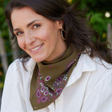 Foulard carré 100×100 grand format en coton imprimé - Bonheur du Jour Paris Bonheur du Jour Paris Hersée Paris 9