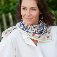 Foulard carré 60×60 bandana en coton imprimé - Bonheur du Jour Paris Bonheur du Jour Paris Hersée Paris 9