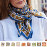 Foulard carré 60×60 bandana en coton imprimé - Bonheur du Jour Paris Bonheur du Jour Paris Hersée Paris 9