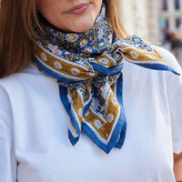 Foulard carré 60×60 bandana en coton imprimé - Bonheur du Jour Paris Bonheur du Jour Paris Hersée Paris 9