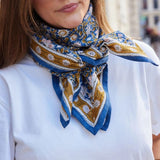 Foulard carré 60×60 bandana en coton imprimé - Bonheur du Jour Paris Bonheur du Jour Paris Hersée Paris 9