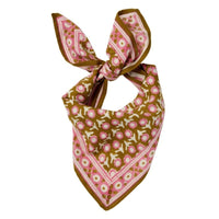 Foulard Indien fleurs indiennes Isha coton - Bonheur du Jour Paris