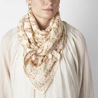 Foulard Indien fleurs indiennes Primerose rosée coton - Bonheur du Jour Paris Bonheur du Jour Paris Hersée Paris 9