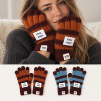Gants rayés en fibres recyclées - Verb To Do Verb To Do Hersée Paris 9