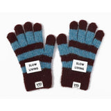 Gants rayés en fibres recyclées - Verb To Do Verb To Do Hersée Paris 9