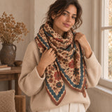 Grand foulard Fiza en laine - Apaches Collections Apaches Collections Hersée Paris 9
