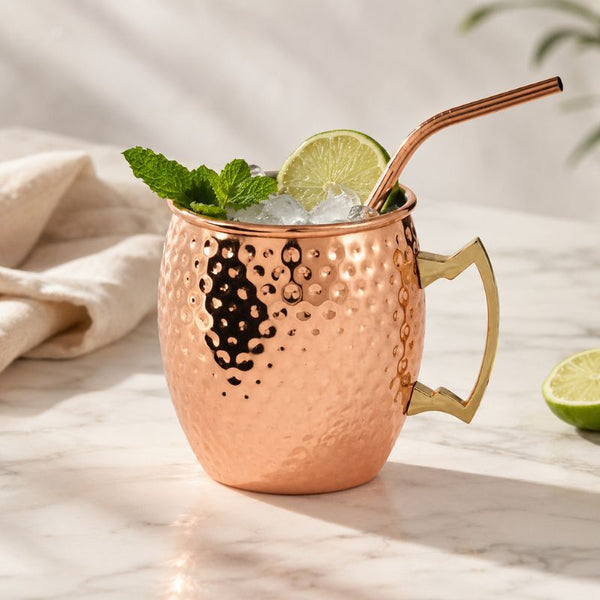 Mug Moscow Mule martelé inox plaqué cuivre - Oak & Steel