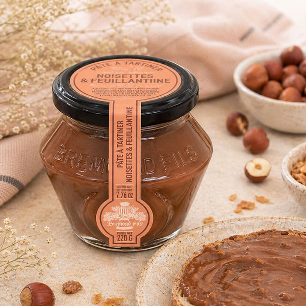 Pâte à tartiner Noisettes & Feuillantine 220g - Maison Brémond 1830