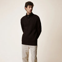 Pull camionneur Ardenne homme col zippé laine côte perlée - Faguo Faguo Hersée Paris 9