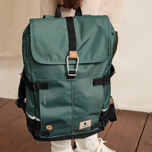 Sac à dos Commuter 16,4 L vélo déperlant en polyester recyclé - Faguo Faguo Hersée Paris 9