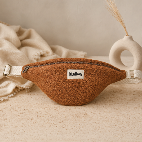 Sac banane Olivia Teddy en sherpa recyclé - Hindbag Hindbag Hersée Paris 9
