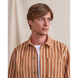 Surchemise Gastine rayée brique écru coton bio - Faguo Faguo Hersée Paris 9