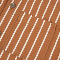 Surchemise Gastine rayée brique écru coton bio - Faguo Faguo Hersée Paris 9