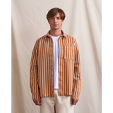Surchemise Gastine rayée brique écru coton bio - Faguo Faguo Hersée Paris 9