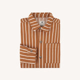 Surchemise Gastine rayée brique écru coton bio - Faguo Faguo Hersée Paris 9
