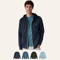 Sweat à capuche zippé Mesnil coton recyclé - Faguo Faguo Hersée Paris 9