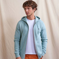 Sweat à capuche zippé Mesnil coton recyclé - Faguo Faguo Hersée Paris 9