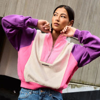 Sweat Emma col zippé oversize en coton bio - Perpète Perpète Hersée Paris 9