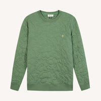 Sweat matelassé Bussy col rond vert coton recyclé - Faguo Faguo Hersée Paris 9