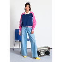Sweat Mel oversize coton bio col croquet - Perpète Perpète Hersée Paris 9
