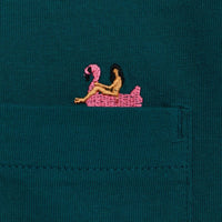 T-shirt Application à poche broderie bouée flamant rose coton bio - Revolution Revolution Hersée Paris 9