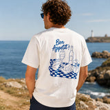 T-shirt Bon Appétit coton bio imprimé blanc - Homemade