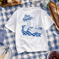 T-shirt Bon Appétit coton bio imprimé blanc - Homemade
