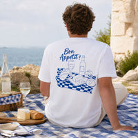 T-shirt Bon Appétit coton bio imprimé blanc - Homemade