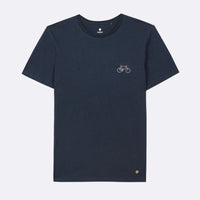 T-shirt Broderie Vélo en coton recyclé bleu marine - Faguo Faguo Hersée Paris 9