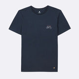 T-shirt Broderie Vélo en coton recyclé bleu marine - Faguo Faguo Hersée Paris 9