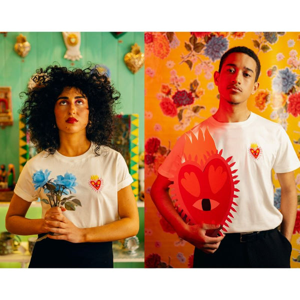 T-shirt Cœur Caliente brodé Ivoire - Lundi au Soleil Lundi au soleil Hersée Paris 9